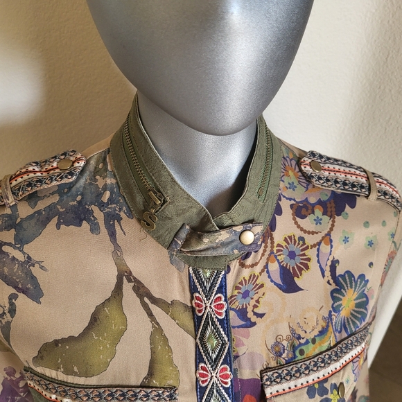 60. Desigual Snap Shirt Top - Size 36 XS - Picture 4 of 9